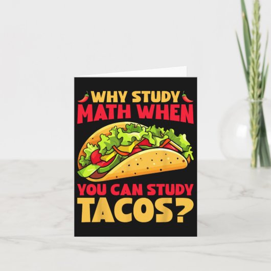 Tacosを勉強できる場合の勉強数学 カード (正面)