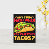 Tacosを勉強できる場合の勉強数学 カード (黄色い花)
