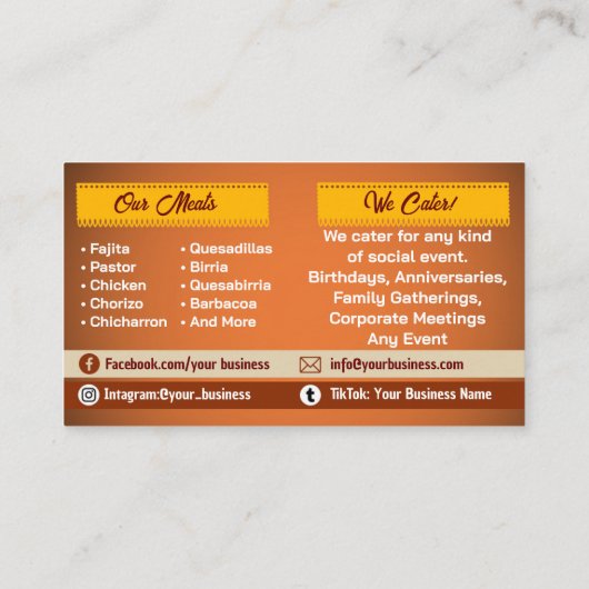 Tacosサービス名刺 名刺 (裏面)