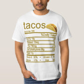 TAcos栄養ファクトラベル Tシャツ (正面)
