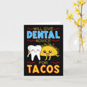 Tacos歯科与え医Cinco Deのためのウィル歯科アドバイス カード (黄色い花)