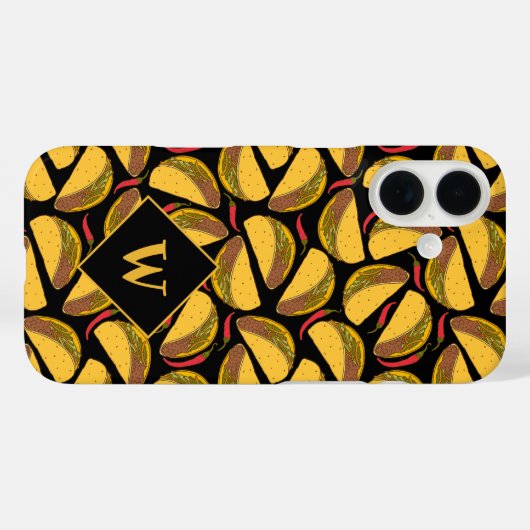 Tacos and Chillies Mexican Food Pattern Case-Mate iPhoneケース (裏面 (横))