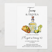Tacos and Tequila Birthday Fiesta 招待状 (正面/裏面)