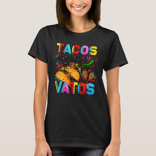 Tacos Before Vatos Happy Valentine's Day Tシャツ (正面)