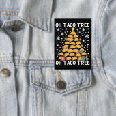 Tacos Christmas Tree Funny Xmas Foodie Mexican  缶バッジ (インサイチュ)