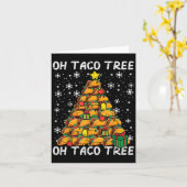 Tacos Christmas Tree Funny Xmas Foodie Mexican Men カード (黄色い花)