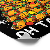 Tacos Christmas Tree Funny Xmas Foodie Mexican Men ポスター (角)