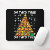 Tacos Christmas Tree Funny Xmas Foodie Mexican Men マウスパッド (マウス)