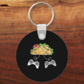 Tacos Cinco De Mayoビデオゲームメキシコ料理Ga キーホルダー (正面)
