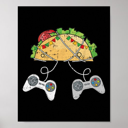 Tacos Cinco De Mayoビデオゲームメキシコ料理Ga ポスター (正面)