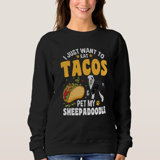 Tacos Doodle Dog Sheepadoodle スウェットシャツ (正面)