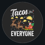 Tacos For Everyone Christmas Taco おもしろいクリスマスSanta ラウンドシール<br><div class="desc">Tacos For Everyone Christmas Taco おもしろいクリスマスサンタファミリー</div>