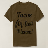 Tacos For Two Please Pregnancy Reveal Announcement Tシャツ (デザイン正面)