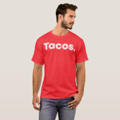 Tacos Meican Food Lovers minimalistic white tet gi Tシャツ (正面フル)