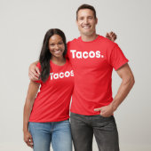 Tacos Meican Food Lovers minimalistic white tet gi Tシャツ (ユニセックス)