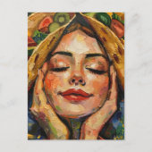 Tacos on my Mind Woman ポストカード (正面)