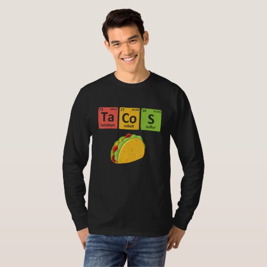 Tacos Periodic Table Chemistry Elements  Taco Tシャツ (正面フル)