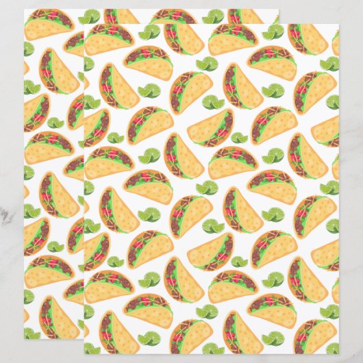 Tacos Scrapbook Paper (正面/裏面)