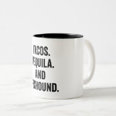 Tacos Tequila And Foxhound Funny ツートーンマグカップ (正面右)