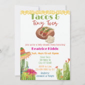 Tacos & Tiny Toes Baby Shower 招待状 (正面)