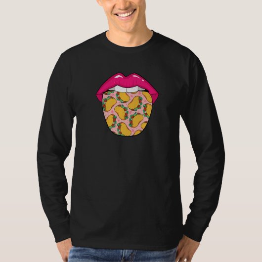 Tacos Tongue  Foodie Mexican Food Tacos Tシャツ (正面)