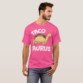 Tacosaurus Cute Dinosaur Mexican Taco Tシャツ (正面フル)