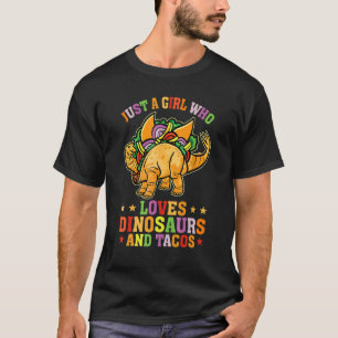 Tacosaurus Dinosaurs Girl Dinosaur Taco Rex Woman Tシャツ