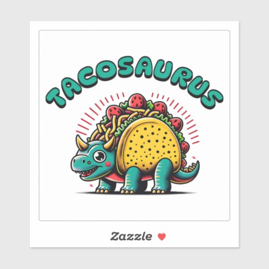 Tacosaurus Funny Dinosaur シール (シート)