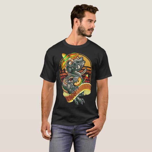 Tacosaurus Rex Cinco De Mayo Mexican Sombrero Ponc Tシャツ (正面フル)