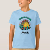 Tacosaurus Triceratops Funny Cartoon Tシャツ (正面)