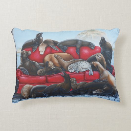 TACSのアクセントの枕によるアシカの平静 アクセントクッション (正面)