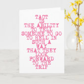 TACT -，皮肉おもしろい引用文 – グリーティングカード (黄色い花)