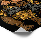 Tactical Frenchie Funny Dog Bulldog With Nvg Meme ポスター (角)