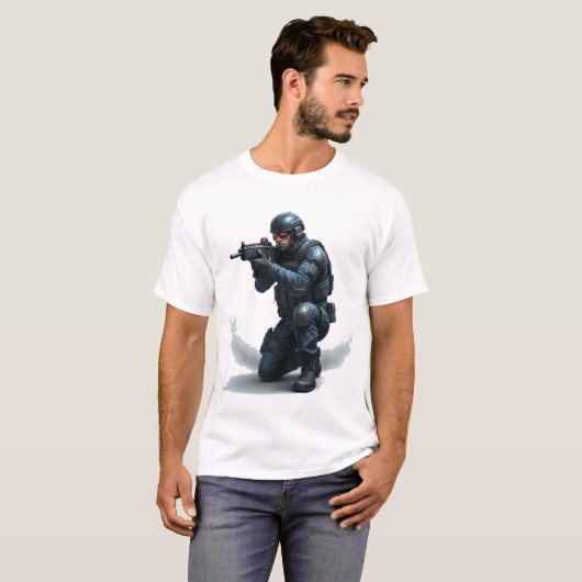 Tactical Helmet FPS Gamer Tee Tシャツ (正面フル)
