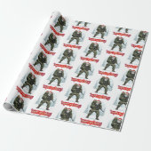 Tactical Santa Christmas Wrapping Paper ラッピングペーパー (アンロールド)
