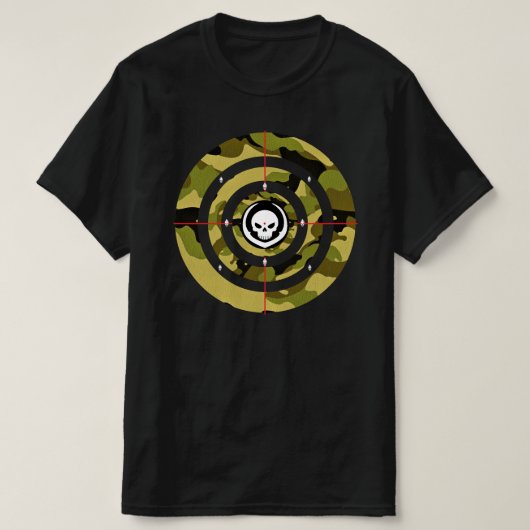 Tactical Skull Target Camouflage Precision Strike  Tシャツ (デザイン正面)