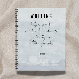 Tactile Natural Fiber Linen-Look Icy Blue ノートブック