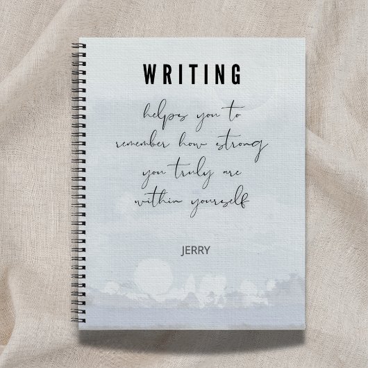 Tactile Natural Fiber Linen-Look Icy Blue ノートブック