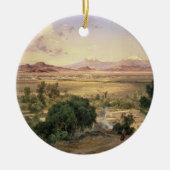 Tacubayの低いリッジからのメキシコの谷 セラミックオーナメント (正面)