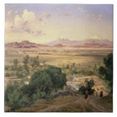 Tacubayの低いリッジからのメキシコの谷 タイル (正面)