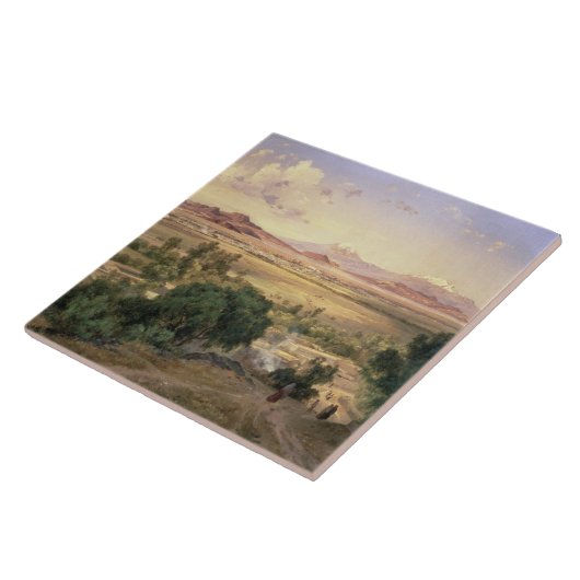 Tacubayの低いリッジからのメキシコの谷 タイル (側面)