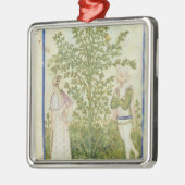 「Tacuinum SanitatisからのNouv Acqの大石柱のセロリ、 メタルオーナメント (左)