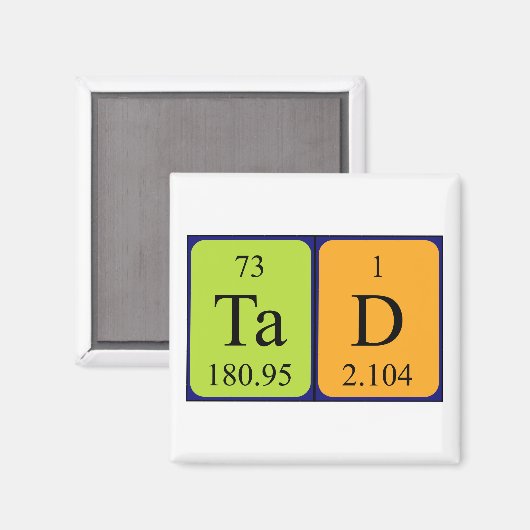 Tad周期表名磁石 マグネット (正面/裏面)