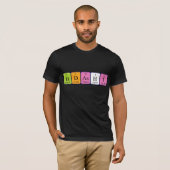 Tadashiの周期表の名前のワイシャツ Tシャツ (正面フル)