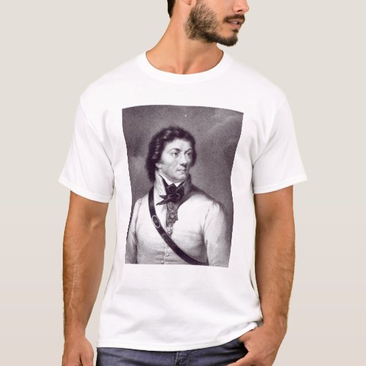 Tadeusz Kosciuszkoのポートレート Tシャツ (正面)