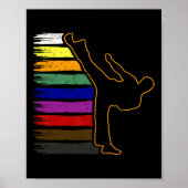 Taekwondo And Karate Black Belt Martial Art Studen ポスター (正面)