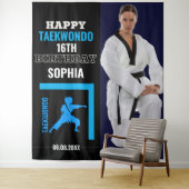 Taekwondo Birthday, Girl Player Backdrops タペストリー (インサイチュ)