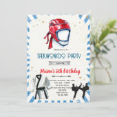 Taekwondo birthday party invitation 招待状 (スタンド正面)