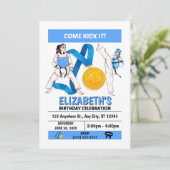 Taekwondo Birthday Party Invitation (Girls) 招待状 (スタンド正面)