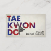 Taekwondo Coach -Hangul Symbol and High Kick 名刺 (正面)